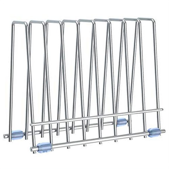 Support de Sacs de Rangement Réutilisable, Étendoir pour Sacs de Rangement, Support en Acier Inoxydable pour Sacs de Rangement Réutilisables, Organisateur de Fichiers Étagère de Rangement de Bureau (Argent)