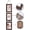 Distressed Brown, variant on 4x6 Collage Picture Frames for Wall Hanging, 6 Opening Triple Vertical Frame Made to Display 6 x 4 Inch Photo Print, Assorted Colors
