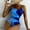 Blue, variant on Tponi Womens One Piece Swimsuits One-Piece Elastic Green Halter Swimsuits For Women XL