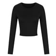 thumbnail image 6 of Chbgutlmr Crop Tops for Women Basic Loose Casual Workout Tops Crewneck Solid Color Going out Athletic Blouses, 6 of 6