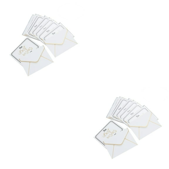MLINS 20 pcs THE BEST WISHES TO YOU Greeting Cards with Envelopes Blessing Cards Blank Note Cards