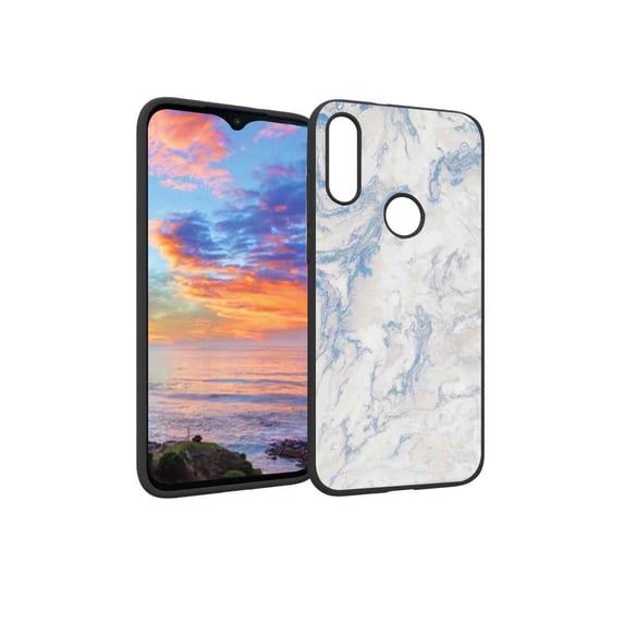 Blue-Marble-14 Phone Case, Degined for Moto E 2020 Case Men Women, Flexible Silicone Shockproof Case for Moto E 2020
