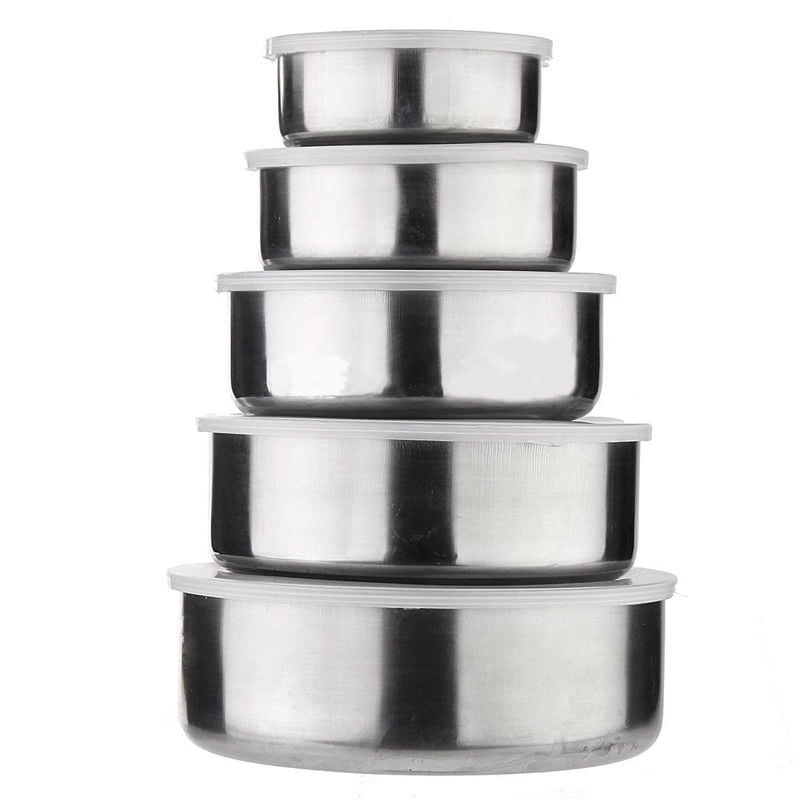 stainless mixing bowls with lids