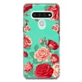 thumbnail image 1 of MUNDAZE LG Stylo 6 Étui de Téléphone Double Couche Turquoise Turquoise Vintage Rose Pastel Rouge, 1 of 6