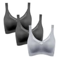 thumbnail image 4 of YanHoo 3PC Womens Plus Size Jelly Bras Seamless Wireless Push Up Bra No Underwire Full Coverage Bralettes Comfort Soft Everyday Bra, 4 of 8