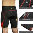 thumbnail image 5 of Santic Cycling Shorts Padded for Mens Bicycle Riding Pants Bike Shorts Cycle Tights Red XS, 5 of 7