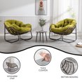 thumbnail image 4 of MOONMISS Rattan Rocking Chair, Indoor & Outdoor Comfy Rocker Chair with Thick Cushion, Modern Lounge Chair for Balcony, Porch, Garden, Backyard, Deck, Olive, 4 of 6