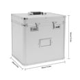 thumbnail image 3 of Miumaeov Silver Locking File Box 14" L*10" W*13" H Documents Storage Box for Filing Letters with Combination Lock Multiple Slots Large Size, 3 of 12