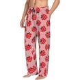 thumbnail image 3 of Mens Pajama Pants - Soft Sleep & Lounge Pants for Men, cartoon strawberries print Cuteness Casual PJ Bottoms Pants with Pockets, 3 of 5
