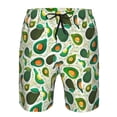 thumbnail image 3 of Salouo Green Avocado (2) Pattern Swim Trunks for Men,Men's Hawaiian Bathing Suit Swimsuits Quick Dry Swimming Board Shorts Beach Shorts with Pockets-XX-Large, 3 of 6