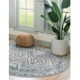 thumbnail image 4 of Rugs.com Charlotte Collection Rug – 5' x 8' Oval Light Blue Low-Pile Rug Perfect For Living Rooms, Large Dining Rooms, Open Floorplans, 4 of 9
