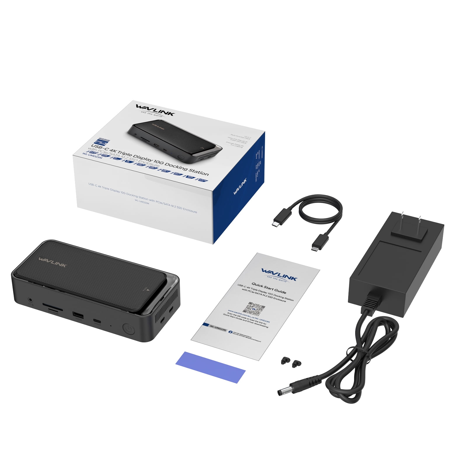 13-in-1 USB C Dock with 100W charge 4K HDMI/DP Gigabit RJ45, 10Gbps USB HUB SSD Enclosure for Laptop