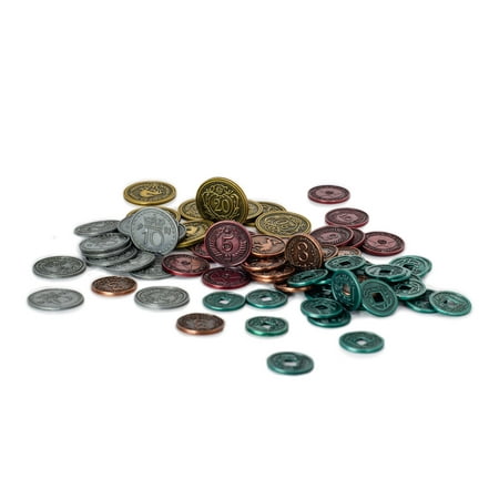 Metal Game Coins for Scythe and Expeditions by Stonemaier Games, 80 Coins with Unique Colors & Sides