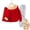Red1, variant on Girls' Hoodie Set, Children's 2 Piece -Lined Sweatpants and Zip-Up Long Sleeve Hooded Top, Drop Shoulder T-Shirt, Fall Winter School Athletic Clothing for Medium and Small Kids