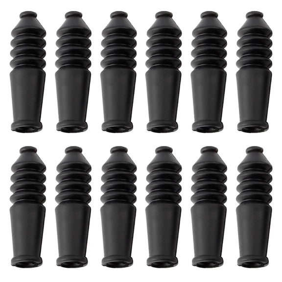 Toyvian 12pcs Bike Cable End Caps with Rubber Sleeves for Brake and Gear Cables, Ideal for Folding Bikes