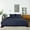 Navy Blue, variant on PiccoCasa 3Pcs Duvet Quilt Cover Set with Pompoms for Queen Bed, Turquoise