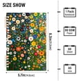 thumbnail image 2 of FORMRS 1-Subject Spiral Notebook 8" x 5" College Ruled 60 Refillable Sheet A5 Hard Cover, Green Floral Garden, 2 of 7