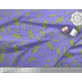 thumbnail image 3 of Soimoi Purple polyester Crepe Fabric Green Peas Vegetable Print Fabric by the Yard 42 Inch Wide, 3 of 3