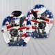 thumbnail image 3 of Sudaderas con gráficos de veteranos de EE. UU. Sudadera con capucha con estampado 3D de soldados estadounidenses para hombres Ropa con bandera de EE. UU. Animal Águila Chándal Tops casuales para niños, 3 of 5