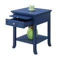 thumbnail image 2 of Convenience Concepts American Heritage Logan 1 Drawer End Table with Pull-Out Shelf, Cobalt Blue, 2 of 3