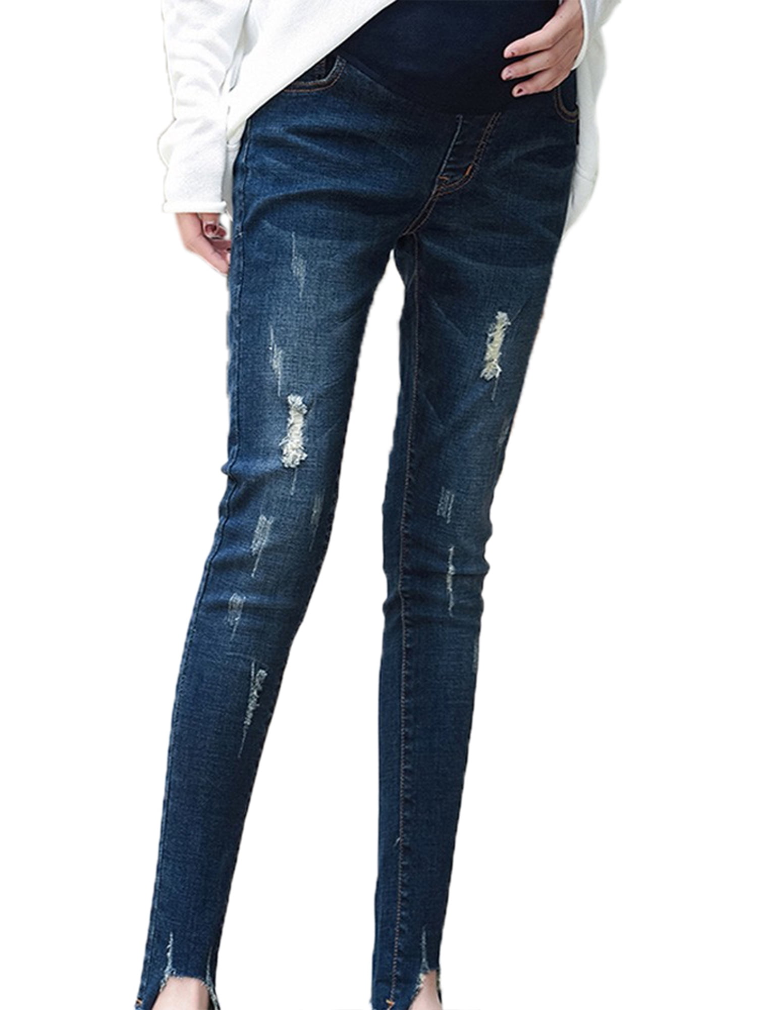 Dokotoo High Waist Jean for Woman Ripped Jeans Casual Comfy