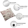thumbnail image 4 of BANET Summer Pillow Covers ,Burgundy Red Wild Flower Plant Throw Pillows Case,Seasonal Floral Outdoor Decorative Square  Farmhouse Decor Cushion Covers for Home Sofa bed Couch White, 4 of 5