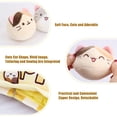 thumbnail image 3 of Lsotier Lindo gatito gato snack almohada decorativa de pudín relleno con mini muñecas de gato animal pudín juguete de peluche kawaii almohada de peluche regalo para lescentes niñas y niños, 3 of 3