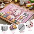 thumbnail image 2 of Dish Drying Mat for Kitchen Countertop, Happy Easter Bunny Absorbent Dish Mat Quick Dry Non Slip Draining Mat Kitchen Drying Pad for Dishes, Utensils 16x18 Inch Colorful Egg Floral Pink Plaid, 2 of 9