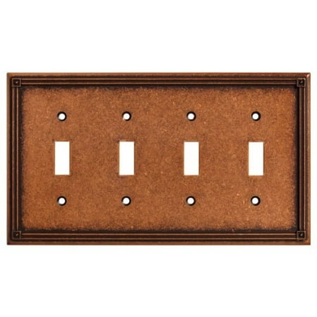 Quad Switch Cover Plate - brainerd 135773 ruston quad toggle switch wall plate / switch plate / cover