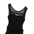 thumbnail image 5 of iEFiEL Girls Sleeveless Splice Open Back High-low Hem Ballet Dance Gymnastics Leotard Dress Black 14, 5 of 6