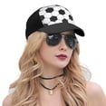 thumbnail image 5 of Xecao Soccer Ball print unisex vintage washed baseball cap, a soft and adjustable hat perfect for any casual style., 5 of 5