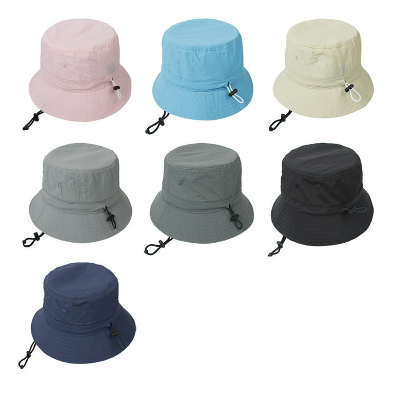 Women Men Sun Hat Summer Wide Brim UPF 50+ Breathable Boonie Hats  Waterproof Foldable Safari Cap-Light Grey 