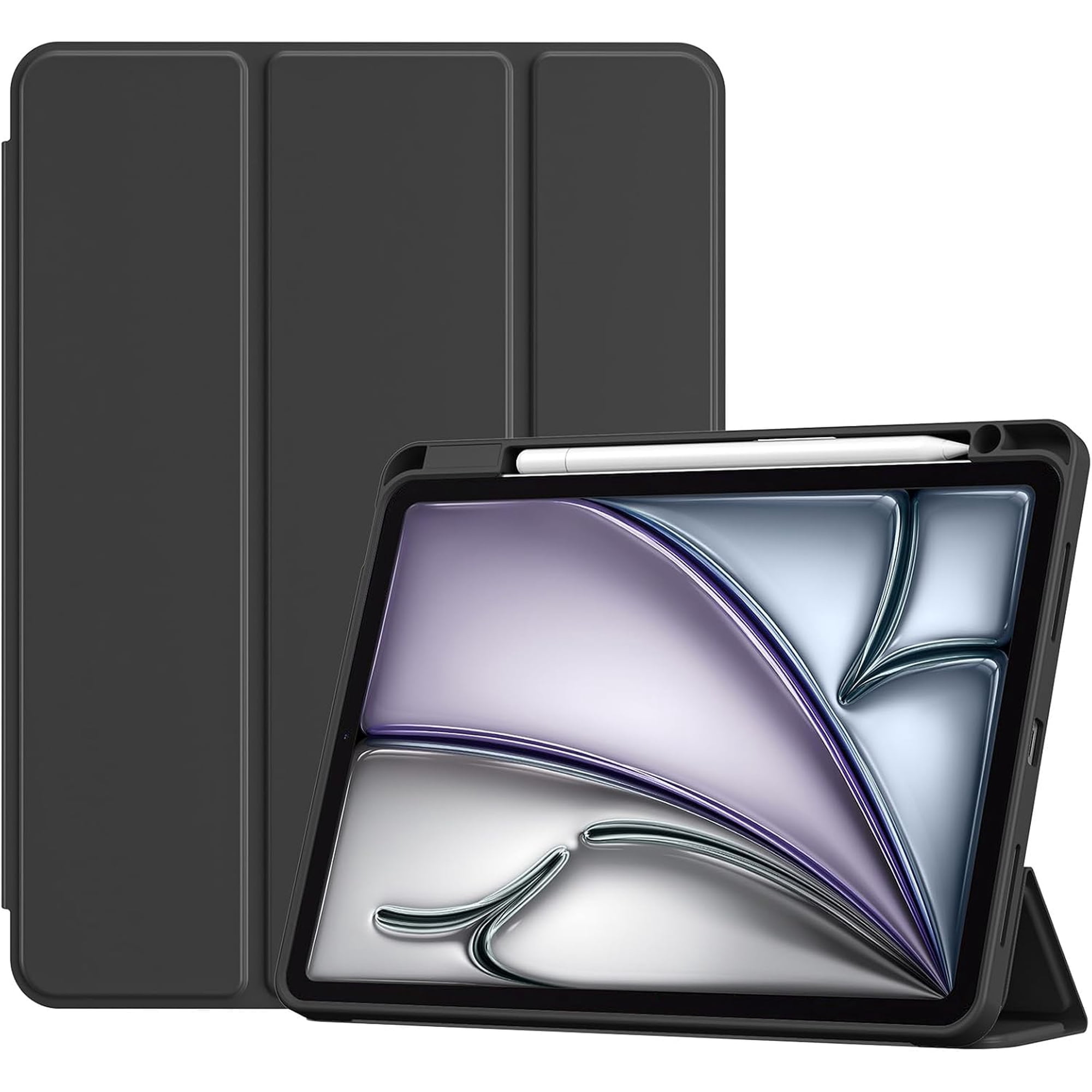 ProCase Smart Protective Case for iPad Air 11 inch M4/ M3/ M2 & 10.9 inch iPad Air 5th/ 4th Gen -Black