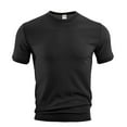 thumbnail image 2 of WRKEKC Men's Athletic Shirts Solid Color Stylish Casual Gauze Short Sleeve Crew Neck Shirt Breathable for Summer Sports, 2 of 5