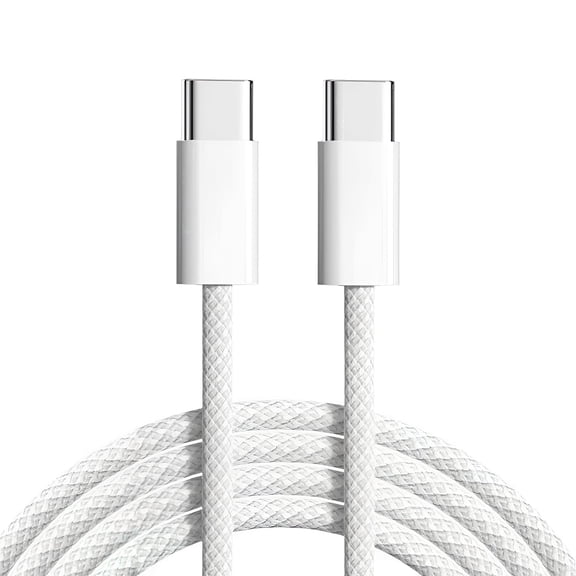 SwiftCharge 60W USB-C to USB-C Cable 3.28FT Fast Charging Nylon Braided Cord with Smart Chip for iPhone, iPad, Samsung & Google Pixel