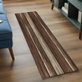 thumbnail image 3 of Runner Rug 2 x 6 Ft, Brown Wooden Washable Non-Slip Floor Mat for Kitchen Hallway/Entryway, Vintage Farmhouse Retro Art Long Kitchen Runner Area Rugs for Living Room, Low-Profile, 3 of 8