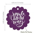 thumbnail image 6 of Inkdotpot Pack Of 100 Jingle All The Way Christmas Favor Paper Tags Craft Real Silver Foil Hang Tags, 6 of 7