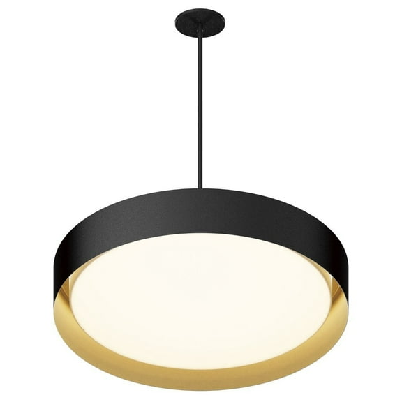 ET2 Lighting E51015-BKGLD Echo - 40W 1 LED Pendant-5 Inches Tall and 24 Inches Wide Black/Gold