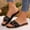 Black, variant on Women's Flat Slide Sandals with Metal Buckle Detail, Open Toe Minimalist Mules for Casual Summer Wear for Lounging, Travel, and Weekend Wear