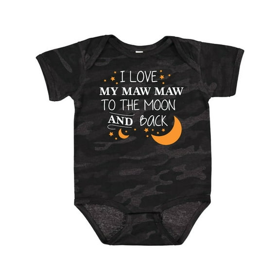 Inktastic I Love My Maw Maw to the Moon and Back Boys or Girls Baby Bodysuit