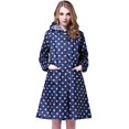 thumbnail image 4 of Chaqueta impermeable para mujer, larga, impermeable, con capucha, cortavientos, ligera, 4 of 5