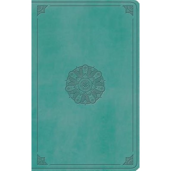 Pre-Owned ESV Large Print Value Thinline Bible (Trutone, Turquoise, Emblem Design) (Imitation Leather) 1433562162 9781433562167