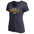 thumbnail image 2 of Women's Navy Nashville Predators Iconic Collection V-Neck T-Shirt, 2 of 3