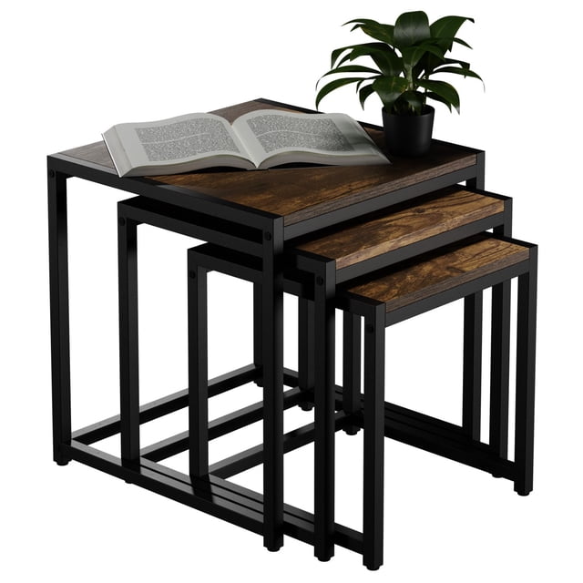 Mubson Set de 3 Mesas para Centro de Madera. Mesa para Sala Mubson Mesa de Centro