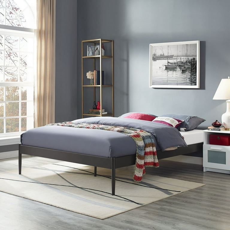 Modway Elsie Queen Bed Frame in Brown