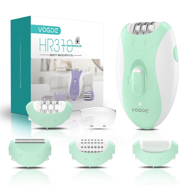 Depiladora inalámbrica VOGOE HR310, depiladora 4 en 1, color verde