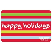 Angle View: Striped Happy Holidays Gift Card