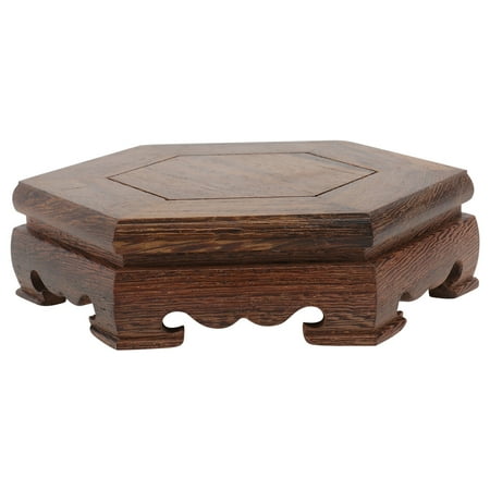 

NUOLUX 1Pc Wooden Storage Base Decorative Flowerpot Base Artware Holder Pedestal