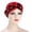 Red, variant on PoureLoom Women's Soft Stretch Pre-Tied Turban Head Wrap, Twisted Turban Cap with Pearl Bead Accent, Lightweight Chemo Head Scarf for Hair Loss Black One Size