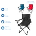 thumbnail image 2 of Ozark Trail Deluxe Camping Chair, Holds up to 225lbs, 600D Polyester, Steel Frame, 2 of 8